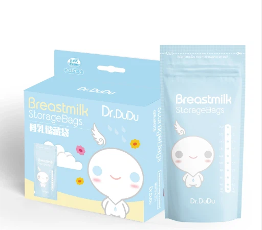Vlastní tištěné plastové stojaté obaly Opakovaně použitelné sáčky pro skladování mateřského mléka pro domácí mazlíčky/Pe bez BPA
